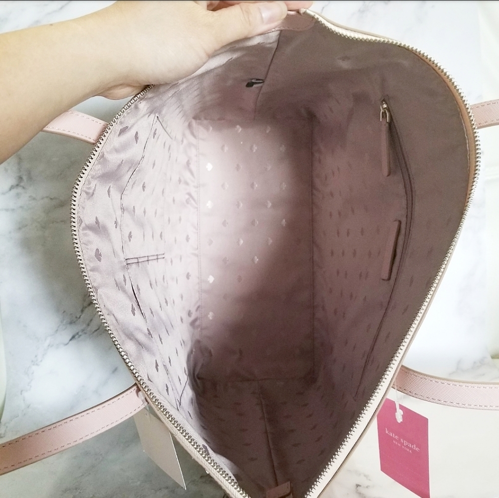 🍒NWT🍒 KATE SPADE GLITTER TOTE & BOXED WALLET SET - Picture 5 of 8